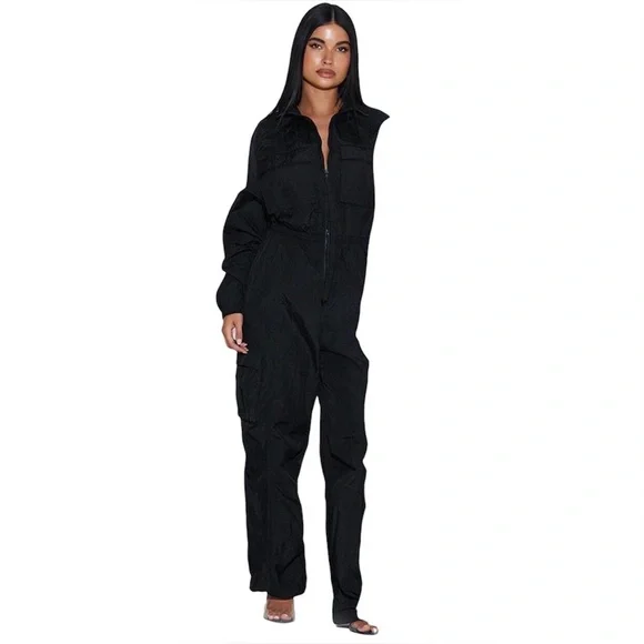Naked Wardrobe The Windbreaker Cargo Jumpsuit - Picture 9 of 15
